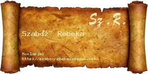 Szabó Rebeka névjegykártya