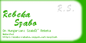 rebeka szabo business card